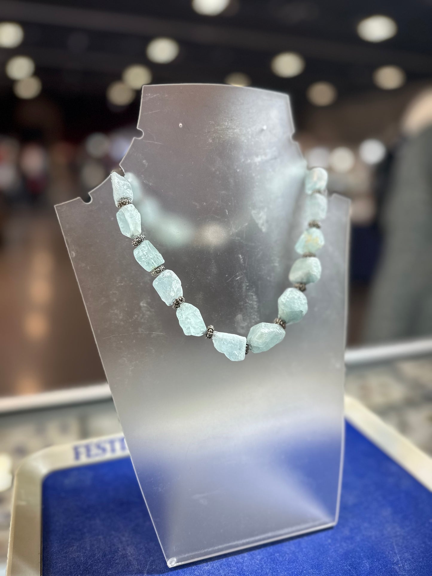 Aquamarine Stonechain 925 Silva