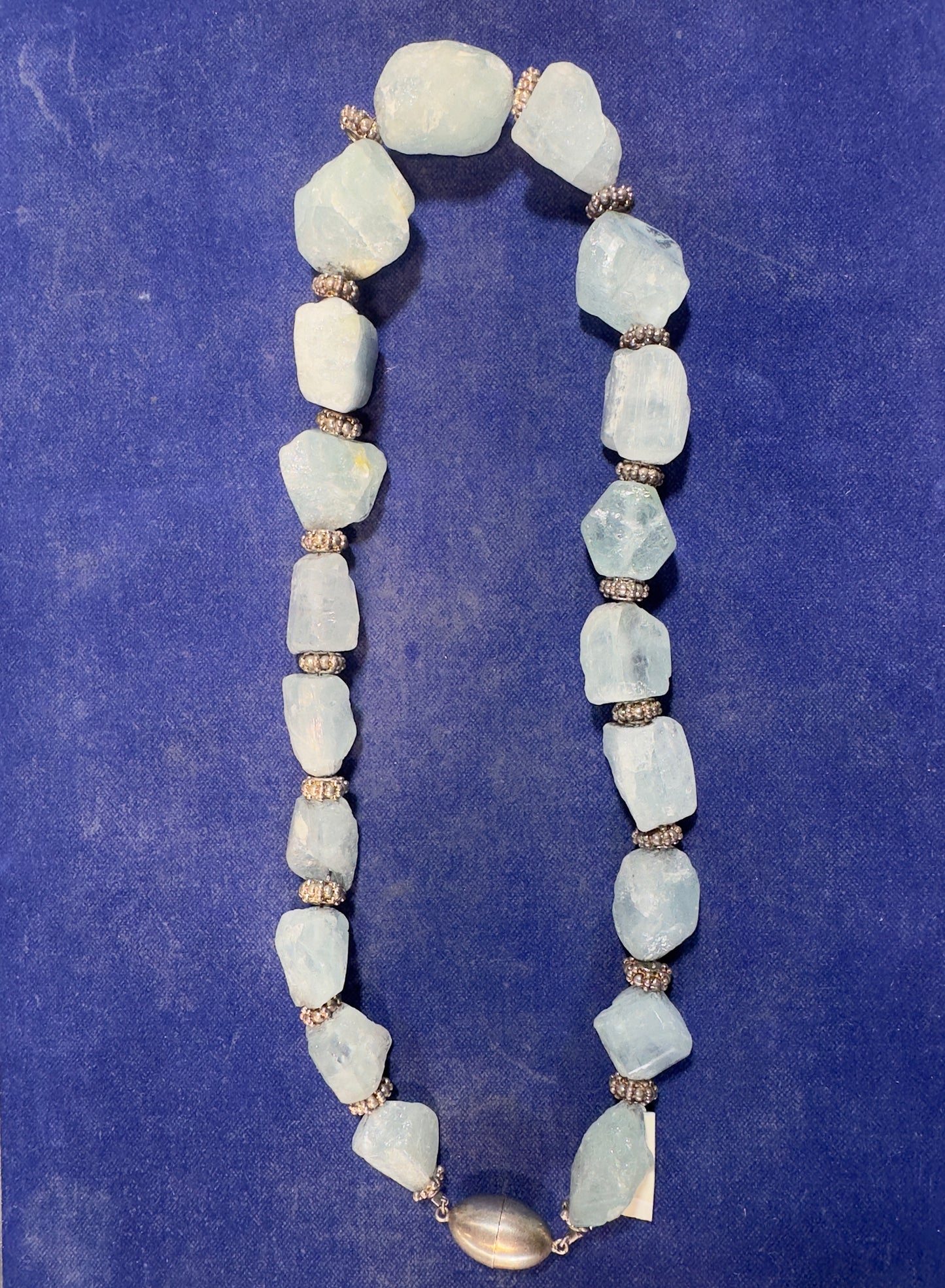 Aquamarine Stonechain 925 Silva